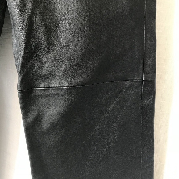 Jarbo CATERINA ANKLE STRAIGHT LEG PANT IN STRETCH LEATHER Size 32 Eu 2-4 Us - Picture 4 of 16